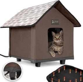 img 4 attached to 🏠 FURHOME COLLECTIVE Heated Cat Houses - Indoor & Outdoor, Elevated, Waterproof & Insulated. A Secure Outdoor Kitty Shelter.