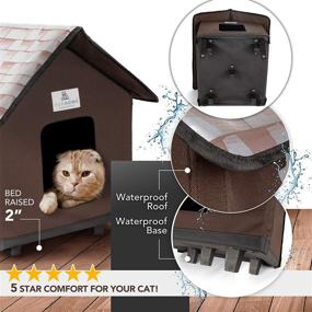 img 3 attached to 🏠 FURHOME COLLECTIVE Heated Cat Houses - Indoor & Outdoor, Elevated, Waterproof & Insulated. A Secure Outdoor Kitty Shelter.