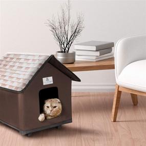 img 1 attached to 🏠 FURHOME COLLECTIVE Heated Cat Houses - Indoor & Outdoor, Elevated, Waterproof & Insulated. A Secure Outdoor Kitty Shelter.