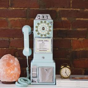 img 1 attached to 📞 Crosley CR56-AB Aqua Blue 1950's Payphone: Retro Charm with Push Button Convenience