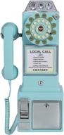 📞 crosley cr56-ab aqua blue 1950's payphone: retro charm with push button convenience logo