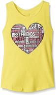 little elastic attback andbff glitter girls' clothing and tops, tees & blouses logo