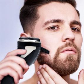 img 3 attached to 🪒 Hatteker Men's Electric Shaver Rotary Razor Cordless Beard Trimmer with Pop-Trimmer - Waterproof