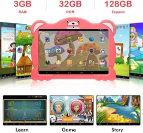 img 1 attached to 📱 Tablets 10 Inch Android 9.0 Pie Tablet 3GB/32GB Dual SIM 4G/ WiFi, IWaWa Kids APP - Pink