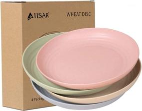 img 4 attached to AIISAR Unbreakable Dishwasher-Safe Lightweight Dinnerware