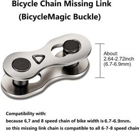 img 3 attached to 🚴 QKURT 10 Pairs 20pcs Bike Missing Link for 6-7-8 Speed Chains, Premium Reusable Chain Link Connector, Steel Bicycle Link