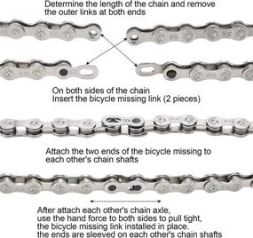 img 1 attached to 🚴 QKURT 10 Pairs 20pcs Bike Missing Link for 6-7-8 Speed Chains, Premium Reusable Chain Link Connector, Steel Bicycle Link