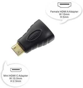 img 3 attached to 🔌 Адаптер HDMI Mini: Позолоченный адаптер Mini HDMI Male для стандартного HDMI Female для 4K Raspberry Pi Zero W, камеры, видеокамеры, цифрового зеркального фотоаппарата, планшета, видеокарты.