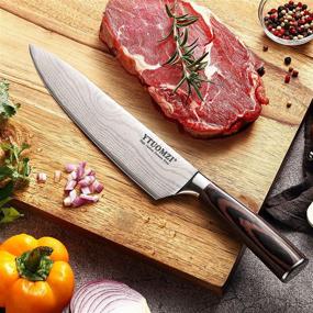 img 3 attached to 🔪 Ytuomzi Chef's Knife: 8 Inch Forged, Ultra Sharp Kitchen Knife with Ergonomic Handle - Professional Grade, German High Carbon Stainless Steel