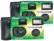 фотоаппарат для одноразового использования fujifilm quicksnap flash 400 с вспышкой: 2 штуки для удобной съемки с вспышкой. логотип