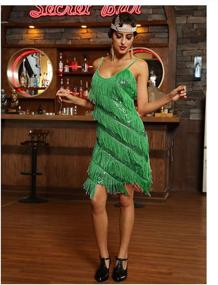 img 3 attached to 💃 Kayamiya Women's 1920s Sequin Fringe Flapper Gatsby Latin Party Dress: Glamorous Retro Style for Unforgettable Occasions