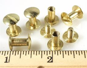 img 1 attached to 🔩 BP Gold 3/8" Plain Conchos Chicago Screws - Pack of 25 Pieces