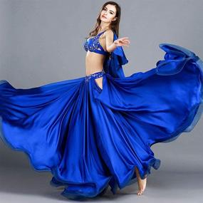 img 1 attached to 👗 Exquisite ROYAL SMEELA Belly Dance Costume with Stunning Skirts, Bra, Armband & Shawls