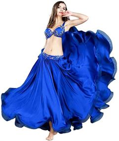 img 4 attached to 👗 Exquisite ROYAL SMEELA Belly Dance Costume with Stunning Skirts, Bra, Armband & Shawls