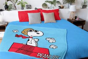 img 3 attached to INTIMO Peanuts Snoopy Dogfight Blanket