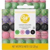 wilton candy colors - .25 унций | пакет из 4 шт. | розовый, зеленый, фиолетовый и черный логотип
