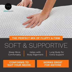img 1 attached to 🌬️ XXL Cooling Body Pillow for Side Sleepers and Pregnancy - Long Shredded Memory Foam Bed Pillow provides Extra Support, Relieves Back, Knee, Hip Pain - 20"x 54” + Bonus Machine Washable Pillow Case