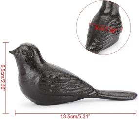 img 2 attached to 🦜 Sumnacon Heavy Duty Rustic Cast Iron Cute Bird Door Stopper - Vintage Iron Door Wedge for Home Office Commercial Industrial Use, Avoid Drilling Holes and Protect All Floor Surfaces