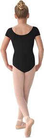 img 3 attached to 👸 Stylish Mirella Girl's Princess Seam Cap Sleeve Dance Leotard: Perfect for Aspiring Dancers