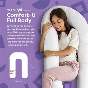 img 3 attached to Подушка Moonlight Slumber Comfort U с наволочкой для постельного белья