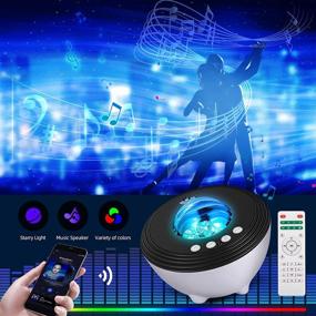 img 2 attached to 🌌 Aurora Star Light Projector: WiFi Galaxy Night Light 48-Color Home Planetarium with Music, Remote/App/Voice Control, Alexa Compatible