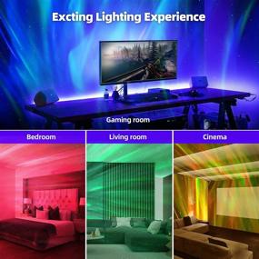 img 1 attached to 🌌 Aurora Star Light Projector: WiFi Galaxy Night Light 48-Color Home Planetarium with Music, Remote/App/Voice Control, Alexa Compatible