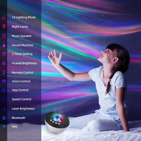 img 3 attached to 🌌 Aurora Star Light Projector: WiFi Galaxy Night Light 48-Color Home Planetarium with Music, Remote/App/Voice Control, Alexa Compatible