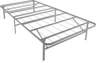 🛏️ glenwillow ez-fold silver premium platform bed base - twin size, foldable, replacing box spring and bed frame, ample storage space beneath, tool-free assembly логотип