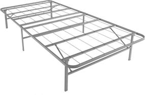 img 2 attached to 🛏️ Glenwillow EZ-Fold Silver Premium Platform Bed Base - Twin Size, Foldable, Replacing Box Spring and Bed Frame, Ample Storage Space Beneath, Tool-Free Assembly