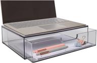 💻 classic grey stori stax laptop station with drawer - 12.5" wide logo