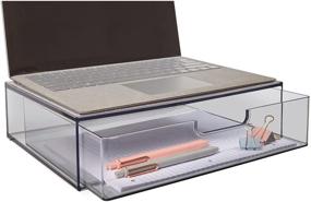 img 4 attached to 💻 Classic Grey STORi STAX Laptop Station with Drawer - 12.5" Wide