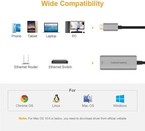 img 1 attached to CableCreation USB C Hub with Concealed Cable, Compatible with MacBook Air 2018, MacBook Pro 2019/2018, Dell XPS 13, in Black