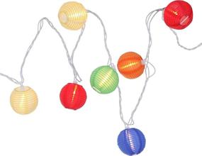 img 4 attached to NIOSTA Lantern String Lights: Waterproof Plug-in Nylon Decorative Lanterns for Indoor/Outdoor Use - 9ft, 10 Lights Multi-Color