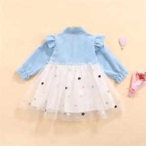 img 1 attached to 👗 Cute Toddler Baby Girl Party Dresses: Long-Sleeve Pumpkin Striped Animal Tulle Tutu Skirt Dress with Matching Headband Outfit Set - Perfect for Parties