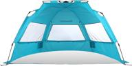 🏖️ alvantor beach tent super bluecoast beach umbrella outdoor sun shelter cabana upf 50+ sun shade portable camping hiking canopy easy setup windproof patent pending for 3 or 4 persons логотип