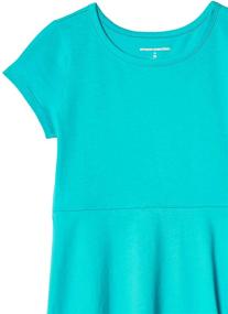 img 2 attached to 👗 Amazon Essentials 2 Pack Short Sleeve Skater Dresses for Girls – Versatile and Stylish Clothing