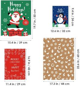 img 1 attached to 🎁 ABOOFAN Christmas Drawstring Gift Bags Bulk - Assorted Styles 30 Pcs - Perfect Holiday Goody Bags for Xmas Treats and Party Supplies