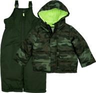 carters heavyweight 2 piece skisuit snowsuit boys' clothing : jackets & coats logo