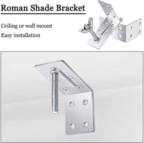 img 2 attached to 🪟 Effortless Installation: Roman Shade L-Bracket for Window Drapery - Pack of 4