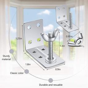 img 3 attached to 🪟 Effortless Installation: Roman Shade L-Bracket for Window Drapery - Pack of 4