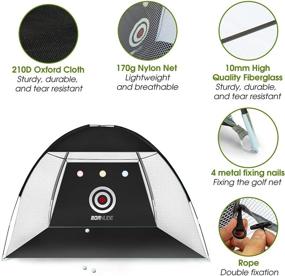 img 2 attached to 🏌️ Roanude Golf Nets for Backyard Driving, Target Hitting Net with Carry Bag for Indoor/Outdoor Use