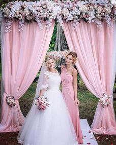 img 3 attached to 📸 10ftx10ft Pink Polyester Backdrop Photography Drapes - Window Curtains for Video Recording, Parties, Wedding Photography Backgrounds