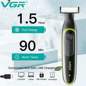 img 1 attached to 💈 Men's Electric Razor – Cordless Beard Trimmer Kit 500mAh, Guide Combs, USB Charging, IPX5 Waterproof, Rechargeable Shaver for Face – Waterproof Electric Razor for Men