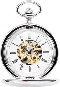 img 2 attached to 🕰️ TREEWETO Double Skeleton Pocket Mechanical: Enhancing Precision and Style