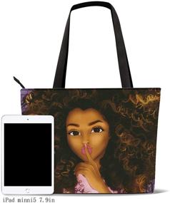 img 3 attached to 👜 Стильная сумка AZPSRT Melanin American для женщин - сумки на плечо, сумки и кошельки