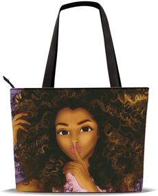 img 4 attached to 👜 Стильная сумка AZPSRT Melanin American для женщин - сумки на плечо, сумки и кошельки