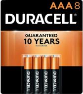 duracell coppertop aaa alkaline batteries - 8 pack - long lasting triple a battery for household & business - all-purpose logo