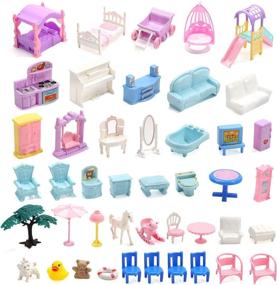 img 1 attached to 🏠 Dive into Dreamhouse Bliss with CUTE STONE Dollhouse Accessories & Dolls