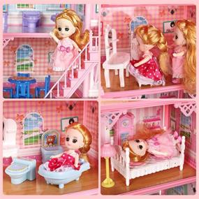 img 2 attached to 🏠 Dive into Dreamhouse Bliss with CUTE STONE Dollhouse Accessories & Dolls