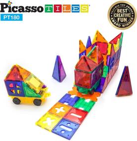img 3 attached to Boost Imagination and Learning with PicassoTiles PT180 Construction Set